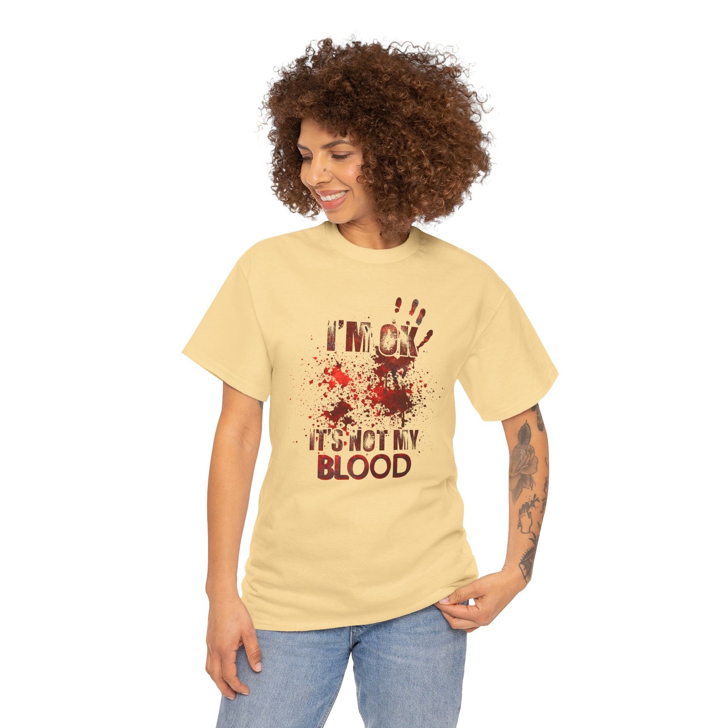 True Crime Tee, Detective Shirt for Crime Lovers, 'I'm ok, it's not my blood'