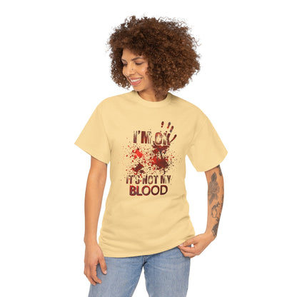 True Crime Tee, Detective Shirt for Crime Lovers, 'I'm ok, it's not my blood'
