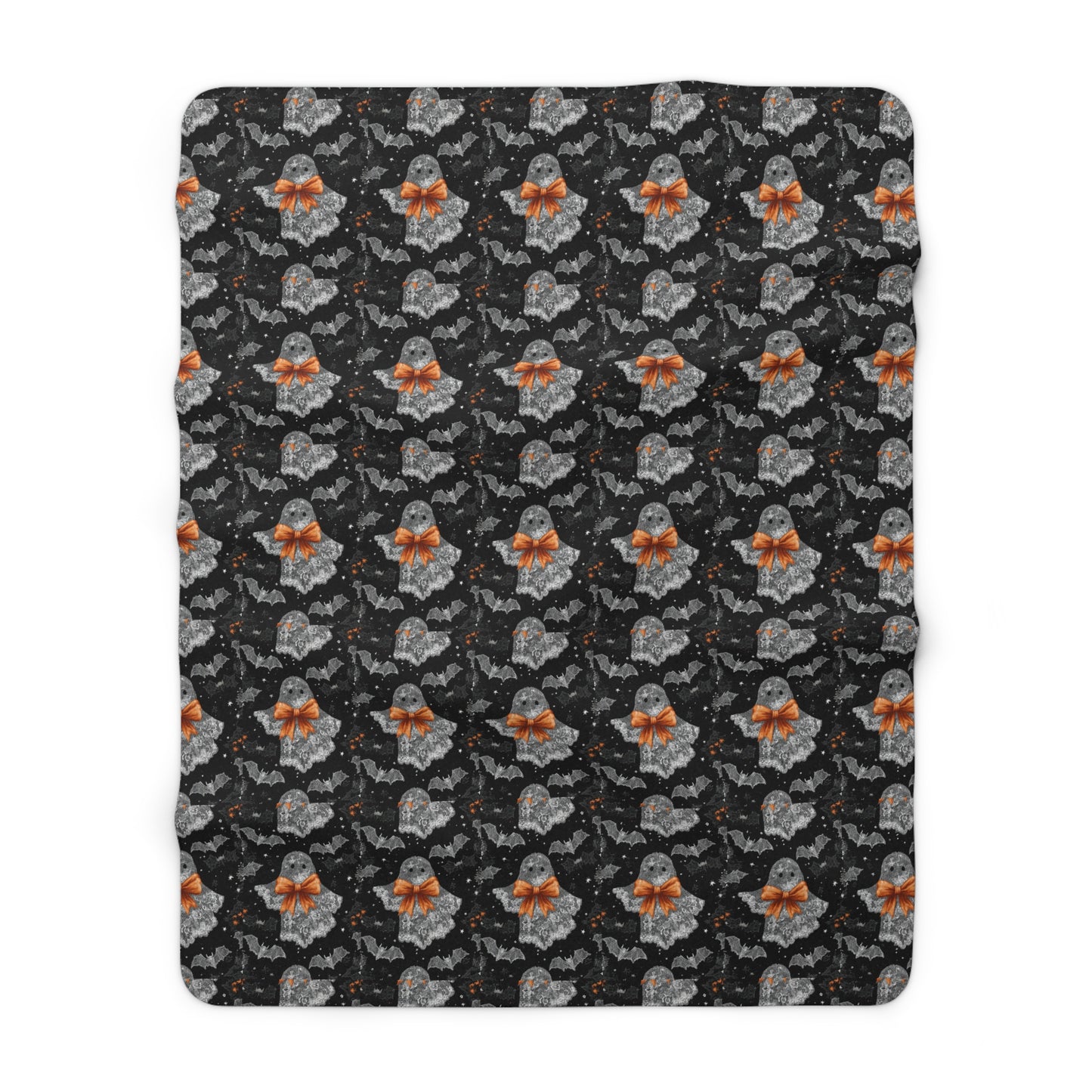Cozy Halloween Ghosts Sherpa Fleece Blanket | Perfect for Fall Decor, Gift for Haunted House Lovers, Spooky Season Comfort