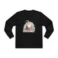 Santa & Reindeer Longsleeve Tee, Christmas Shirt, Holiday Gift, Men's Winter Apparel, Festive Long Sleeve