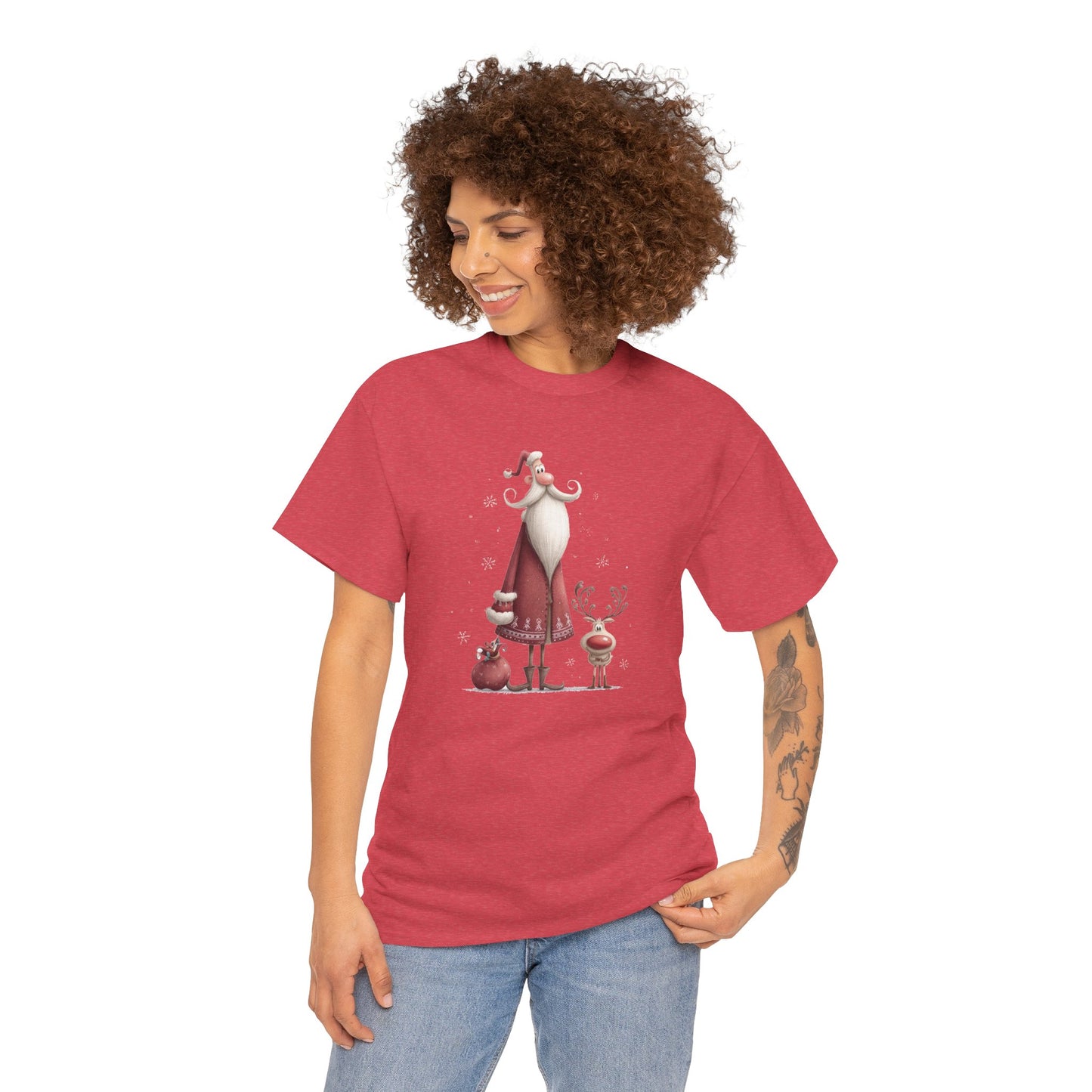 Christmas Cheer Unisex Heavy Cotton Tee, Holiday Gift