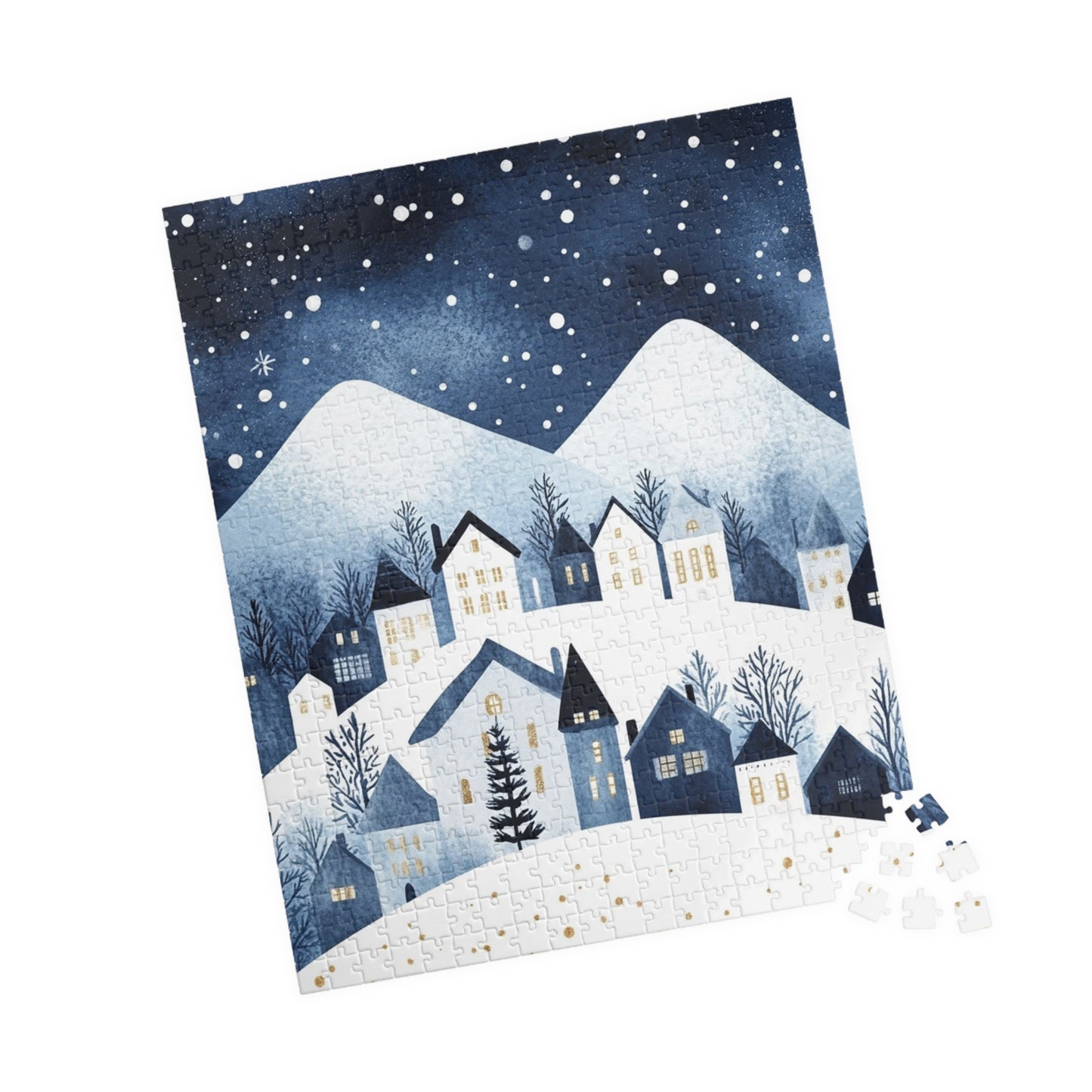 Winter Wonderland Puzzle, Cozy Home Decor, Christmas Gift, Family Game Night, Holiday Activity, Stress Relief Puzzle
