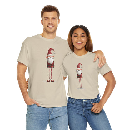 Skinny Legs Santa Character Unisex Heavy Cotton Tee, Christmas Shirt, Festive Apparel, Cute Santa Tee