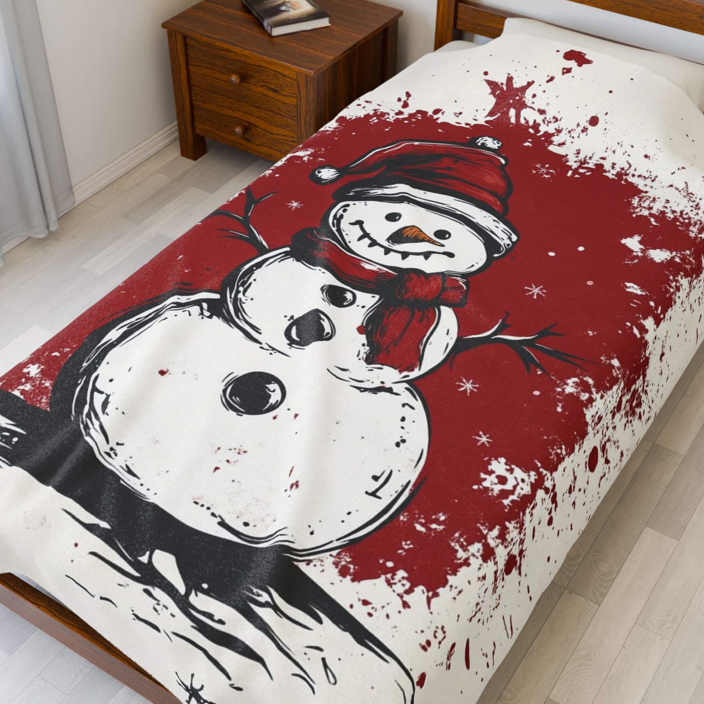 Cozy Holiday Snowman Blanket, Warm Plush Throw for Christmas, Festive Decor, Winter Gift, Soft Snuggle Blanket