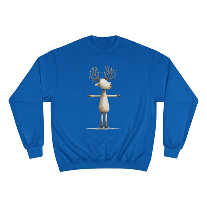 Reindeer Champion Sweatshirt, Cozy Holiday Sweatshirt, Cute Animal Gift, Winter Apparel, Christmas Sweatshirt