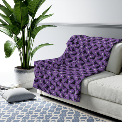 Spooky Vibes Sherpa Fleece Blanket | Cozy Halloween Decor, Soft Throw for Autumn Nights, Witchy Home Accessory, Unique Gift