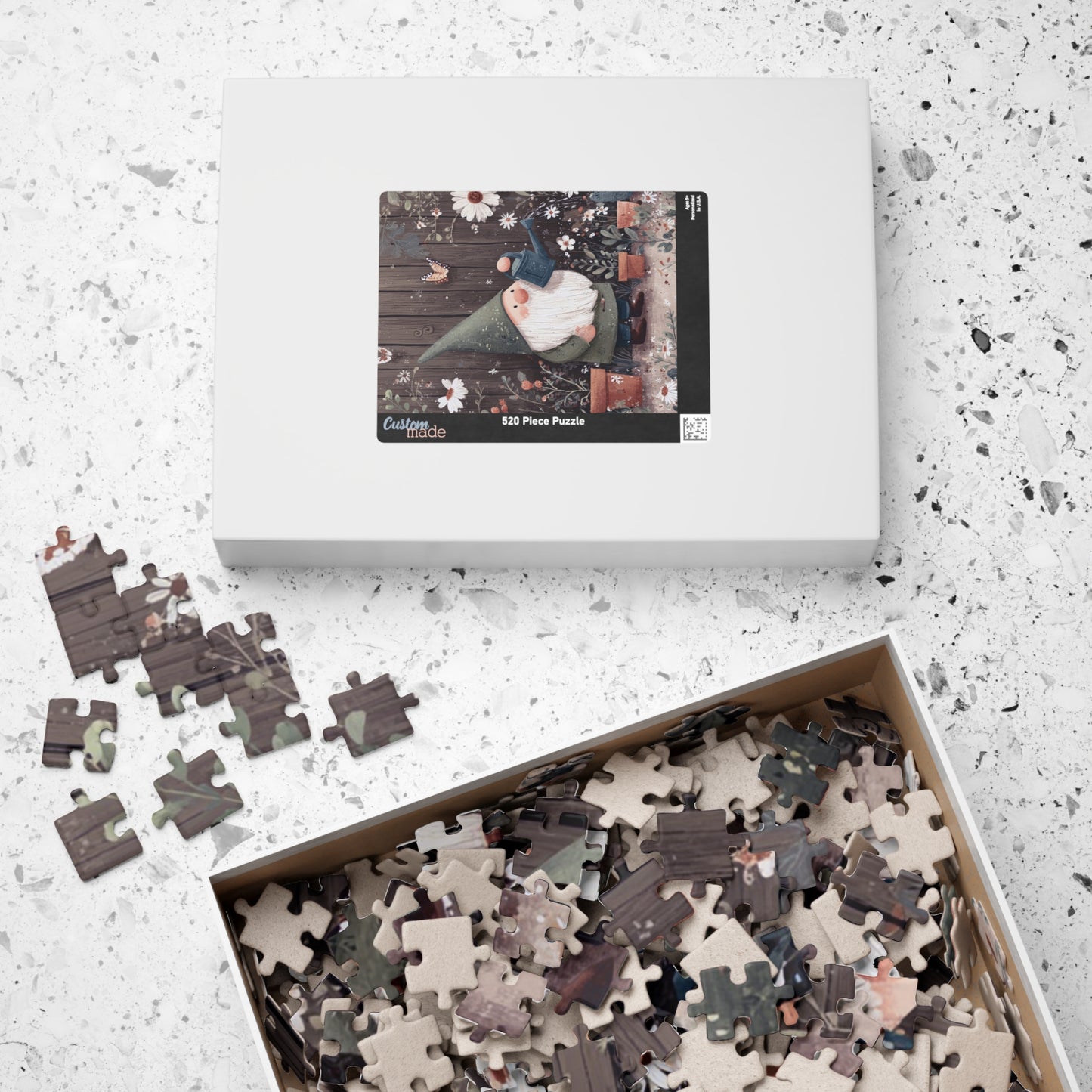 Whimsical Garden Gnome Puzzle - 110, 252, 520, 1014-Piece, Perfect for Family Game Night, Gifts for Garden Lovers, Indoor Fun
