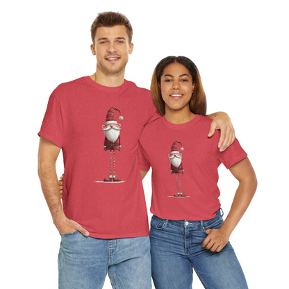 Skinny Legs Santa Character Unisex Heavy Cotton Tee, Christmas Shirt, Festive Apparel, Cute Santa Tee