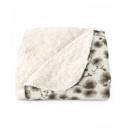 Cozy Floral Sherpa Fleece Blanket - Warm Throw for Home, Gift for Housewarming, Romantic Decor, Winter Comfort, Cozy Nights