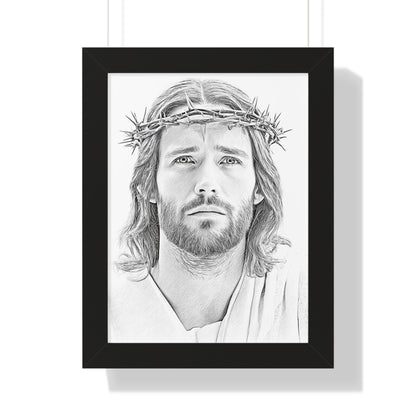 Framed Jesus Poster, Christian Art, Religious Decor, Inspirational Wall Art, Home Decoration, Gift for Faith