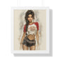 Vertical Poster - Hot Babe in Short Tshirt and Booty Shorts