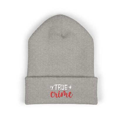 Yellow True Crime Embroidered Beanie, Cozy Hat for Crime Lovers, Perfect Gift for Winter, Fall Fashion, Accessories for True Crime Fans
