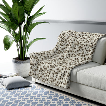 Cozy Floral Sherpa Fleece Blanket - Warm Throw for Home, Gift for Housewarming, Romantic Decor, Winter Comfort, Cozy Nights