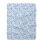 Cozy Blue Floral Sherpa Fleece Blanket, Ideal Gift for Weddings, Birthdays, Baby Shower