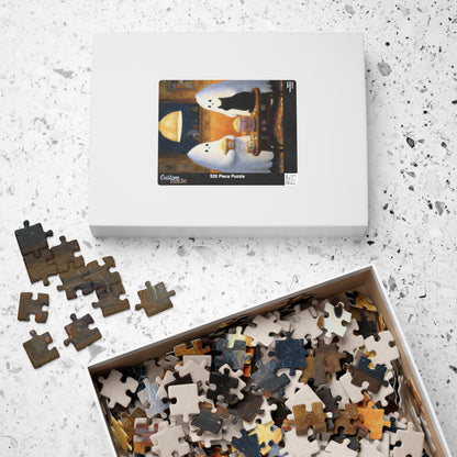Cozy Ghosts Puzzle - 110/252/520/1014-piece jigsaw, Halloween decor, spooky fun, gift for puzzle lovers