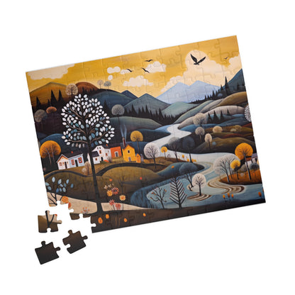 Serene Landscape Puzzle - Nature Scene, Gift for Adults, Family Activity, Relaxation Fun, Home Decor