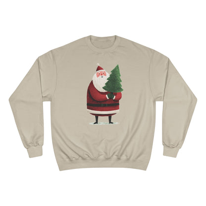 Santa’s Christmas Tree Sweatshirt, Cozy Holiday Wear, Sweatshirt for Winter, Cute Santa Design, Unisex Holiday Apparel