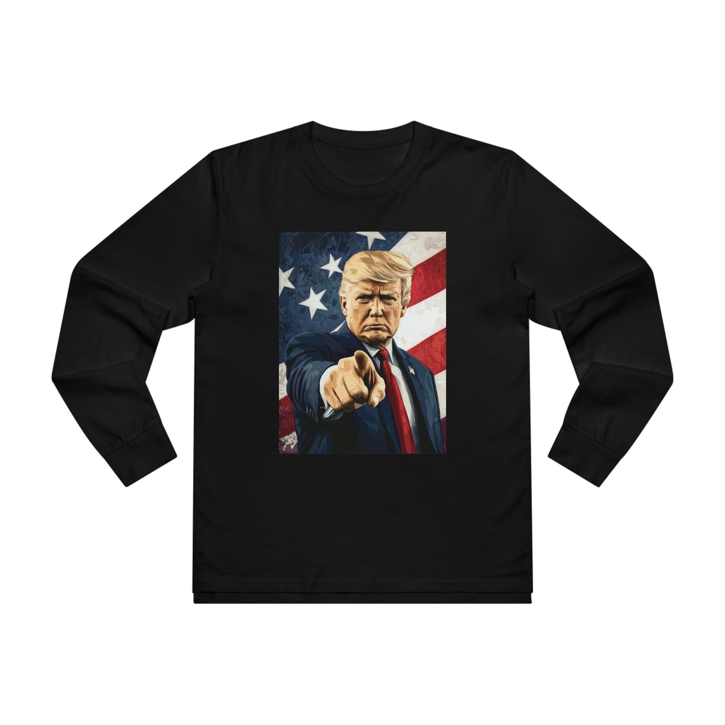 Tee Shirt - Donald Trump Uncle Sam Poster Print Men's Longsleeve