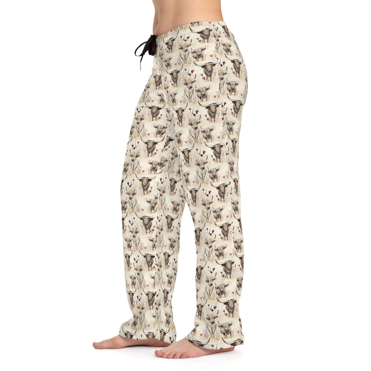 Highland Cow Women's Pajama Pants - Cozy Lounge Wear for Cow Lovers