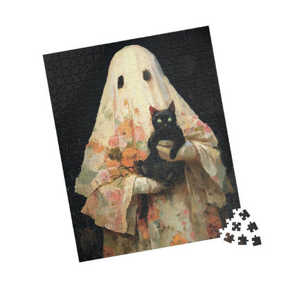 Spooky Cat Ghost Puzzle - 110, 252, 520, 1014-piece | Halloween Decor