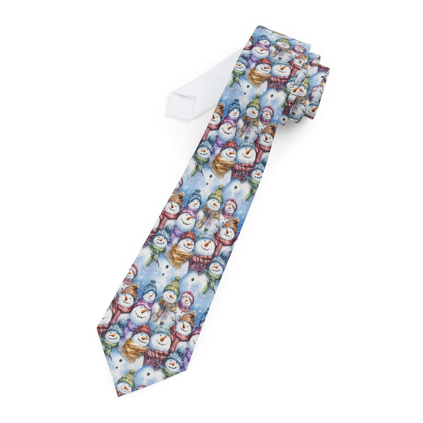 Whimsical Snowman Necktie | Holiday Accessory, Christmas Gift, Fun Office Wear, Party Tie, Unique Fashion Statement