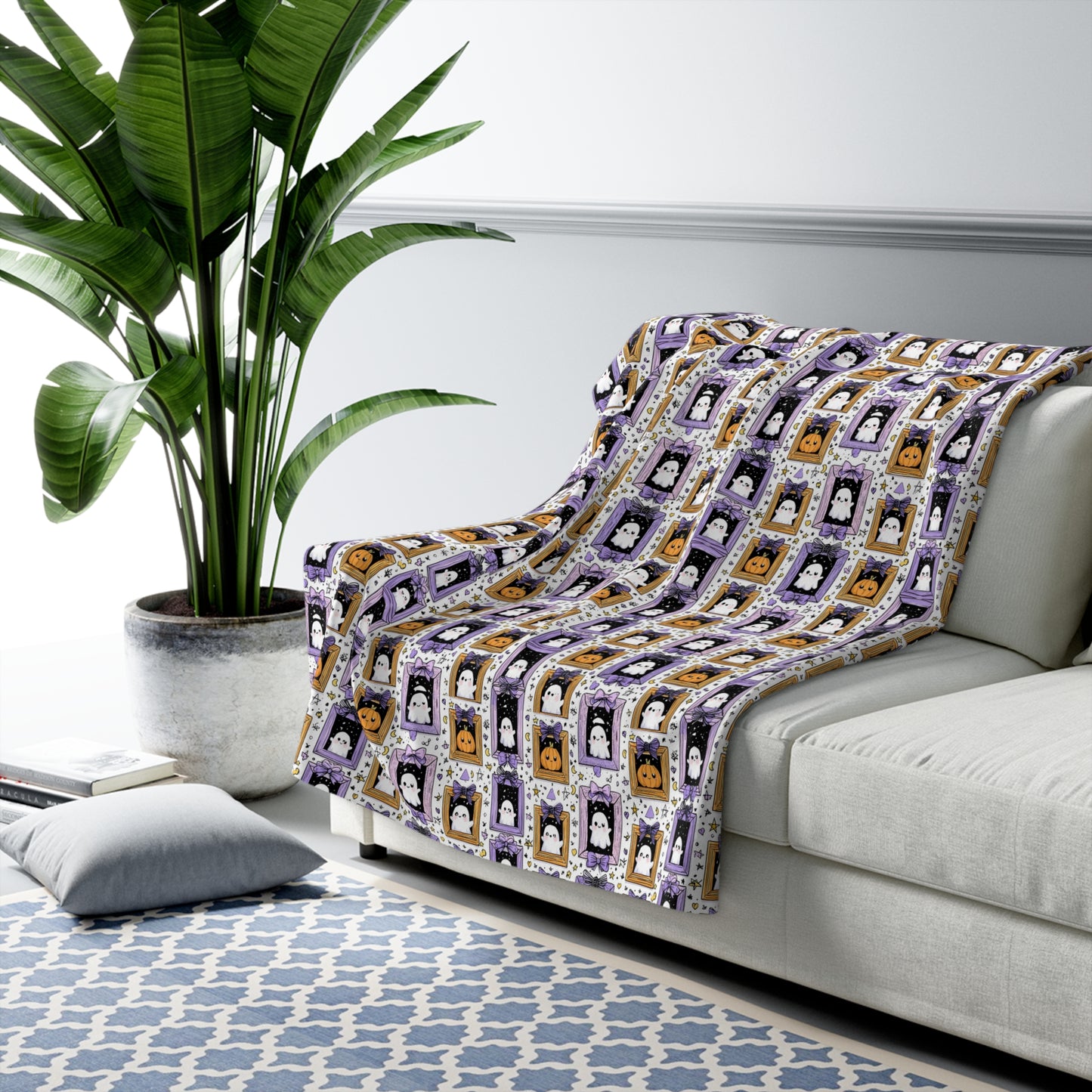 Sherpa Blanket - New Halloween Baby October Birth