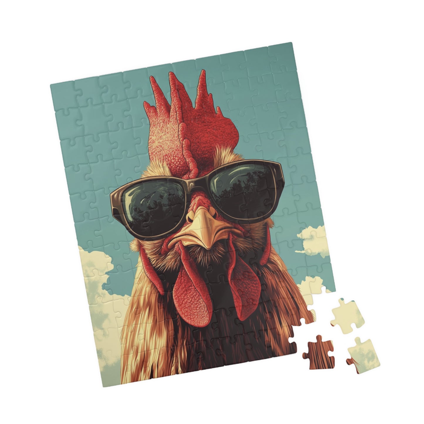 Cool Chicken Puzzle - Fun Family Activity, Gift for Bird Lovers, 110-1014 Piece Jigsaw, Home Decor, Unique Gift Idea