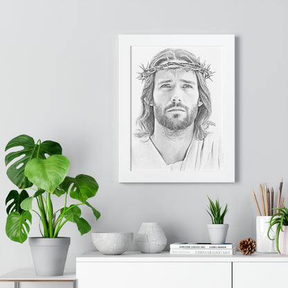 Framed Jesus Poster, Christian Art, Religious Decor, Inspirational Wall Art, Home Decoration, Gift for Faith