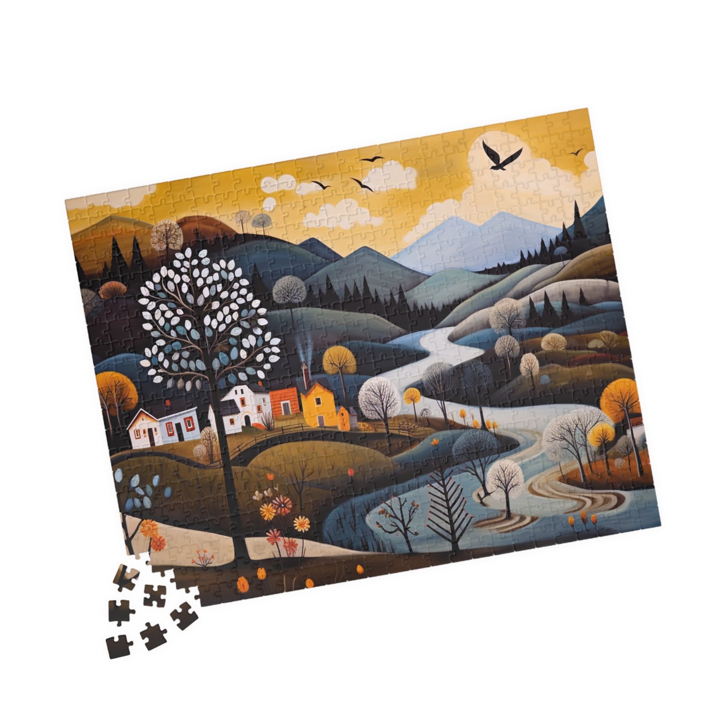 Serene Landscape Puzzle - Nature Scene, Gift for Adults, Family Activity, Relaxation Fun, Home Decor