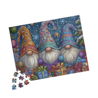 Christmas Gnome Puzzle - 110, 252, 520, 1014-piece, Holiday Game, Family Fun, Festive Decor, Ideal Gift for Puzzle Enthusiasts
