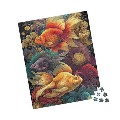 Vibrant Goldfish Puzzle | 110, 252, 520, 1014 Piece Jigsaw Puzzle
