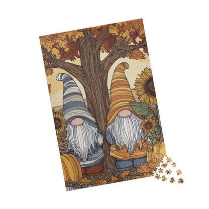 Autumn Gnome Puzzle - Fall-Themed Family Activity, Seasonal Decor, Gift for Puzzle Lovers, Cozy Evening Fun, Harvest Celebration