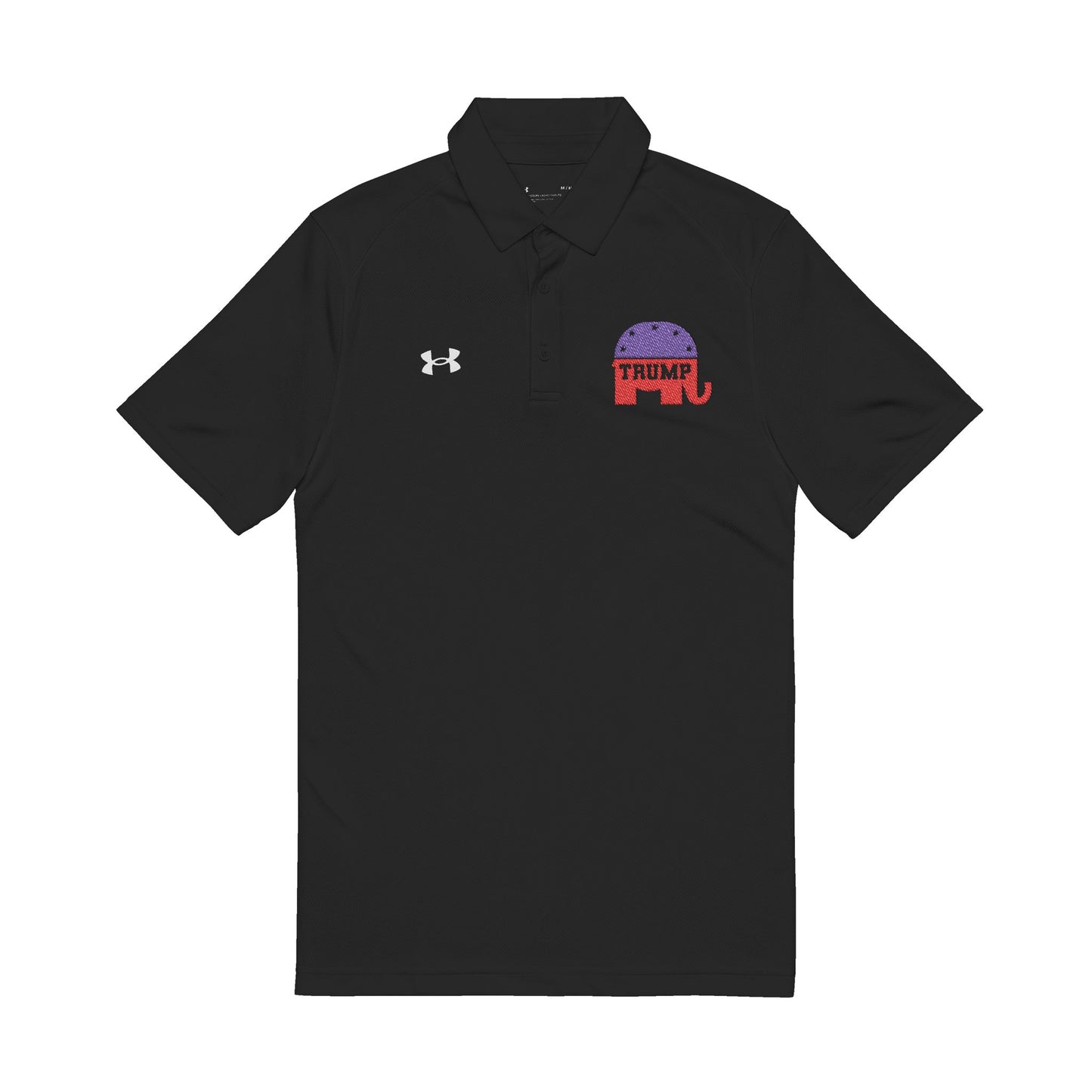 Under Armour® Men's Polo Shirt Embroidery Republican Elephant with 'Trump' Text