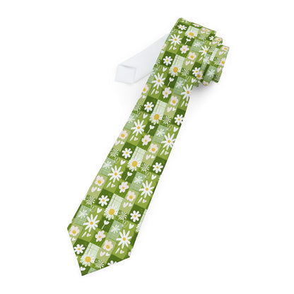 Floral Necktie for Men, Stylish Accessory for Weddings, Spring Celebrations, Father's Day Gift, Office Attire, Nature Lovers