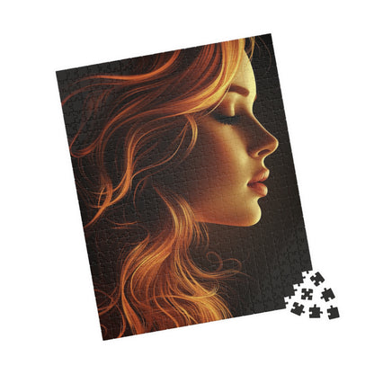 Elegant Woman Silhouette Puzzle - 110, 252, 520, 1014-Piece, Art Puzzle, Gift for Her, Home Decor, Relaxation Activities