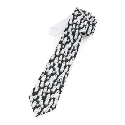 Ghostly Necktie, Spooky Tie for Halloween, Unique Tie for Costume Parties