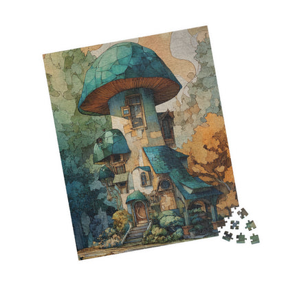Enchanting Mushroom House Puzzle - Family Fun
