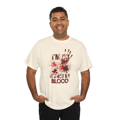 True Crime Tee, Detective Shirt for Crime Lovers, 'I'm ok, it's not my blood'
