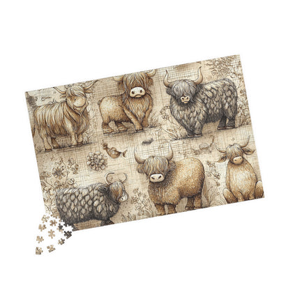 Rustic Farm Animal Puzzle, 110-1014 Piece Jigsaw, Cozy Home Decor, Gift for Animal Lovers, Family Game Night, Unique Collectible