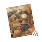 Autumn Scarecrow Puzzle – Fall Decor, Family Activity, Cozy Nights, Thanksgiving Fun, Scarecrow Scene, Gift for Puzzle Lovers