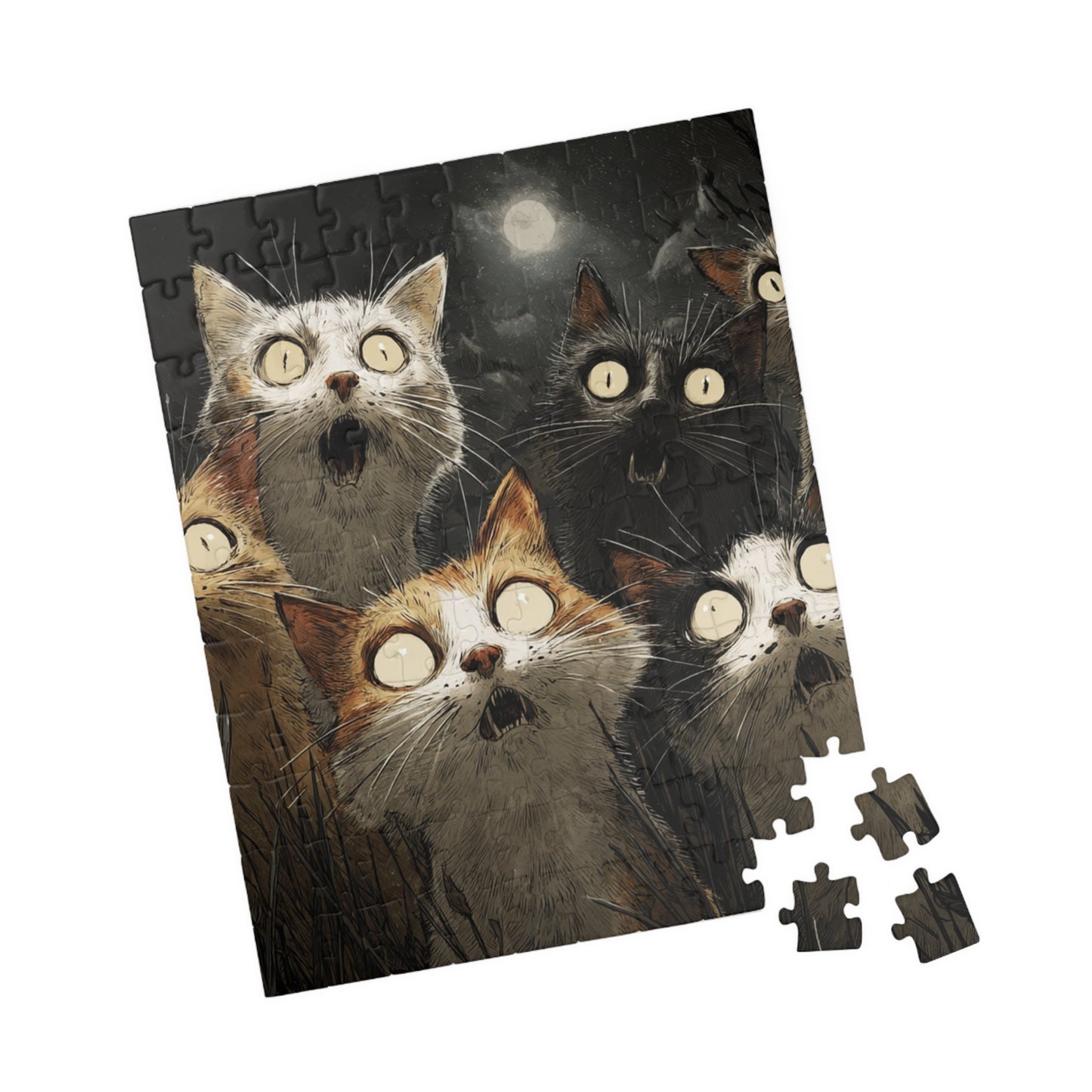 Cat-Themed Puzzle for Cat Lovers, 110-1014 Piece Jigsaw Fun, Halloween Game, Gift for Cat Enthusiasts
