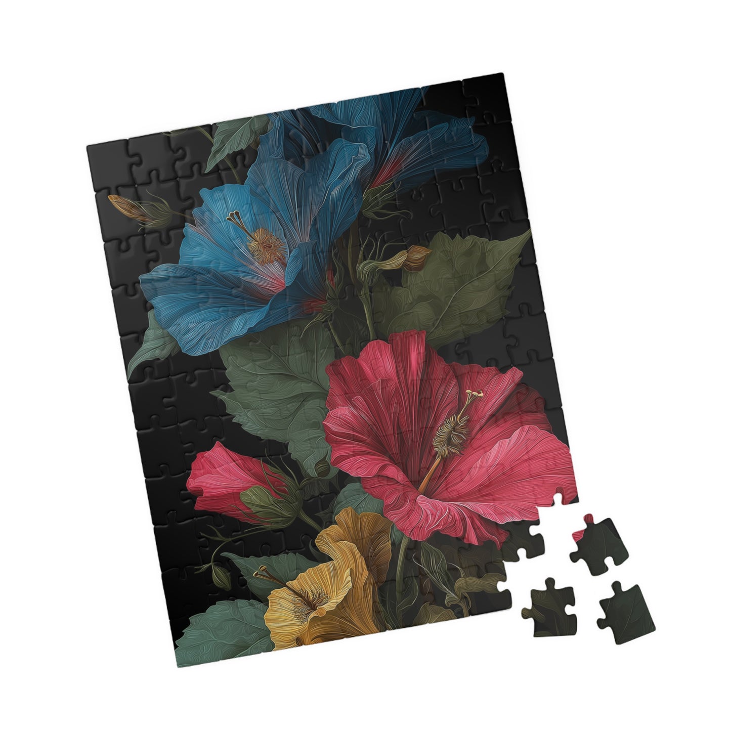 Floral Puzzle Collection: 110, 252, 520, 1014-piece, Art Therapy, Home Decor, Gift Idea, Family Fun, Relaxation, Puzzle Enthusiast