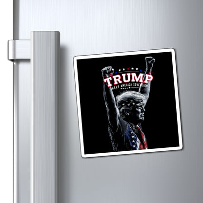 Kid Rock Inspired Trump Themed Magnet - Keep America Sovereign Kitchen, Political Souvenir, Unique Fridge Magnet, Rockstar