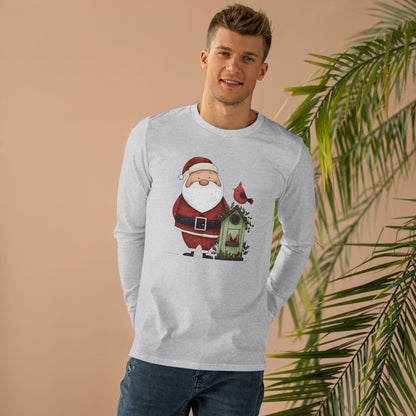 Santa Claus Longsleeve Tee - Perfect for Christmas, Holiday Gatherings, Winter Wear, Gift for Him, Festive Style