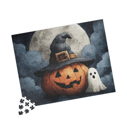 Halloween Pumpkin Puzzle, Spooky Decor, Ghostly Challenge for Kids and Adults, Fall Family Activity, Perfect Gift for Halloween