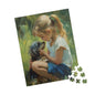 Puzzle - Little Girl and Dog in Tall Grass - 110, 252, 520, 1014-piece