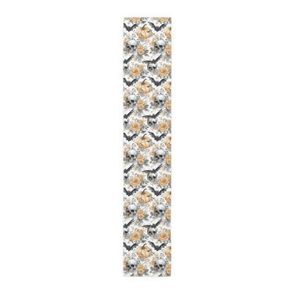 Spooky Elegance Table Runner - Halloween Decor, Fall Table Centerpiece, Cotton Tablecloth, Party Decoration, Autumn Theme