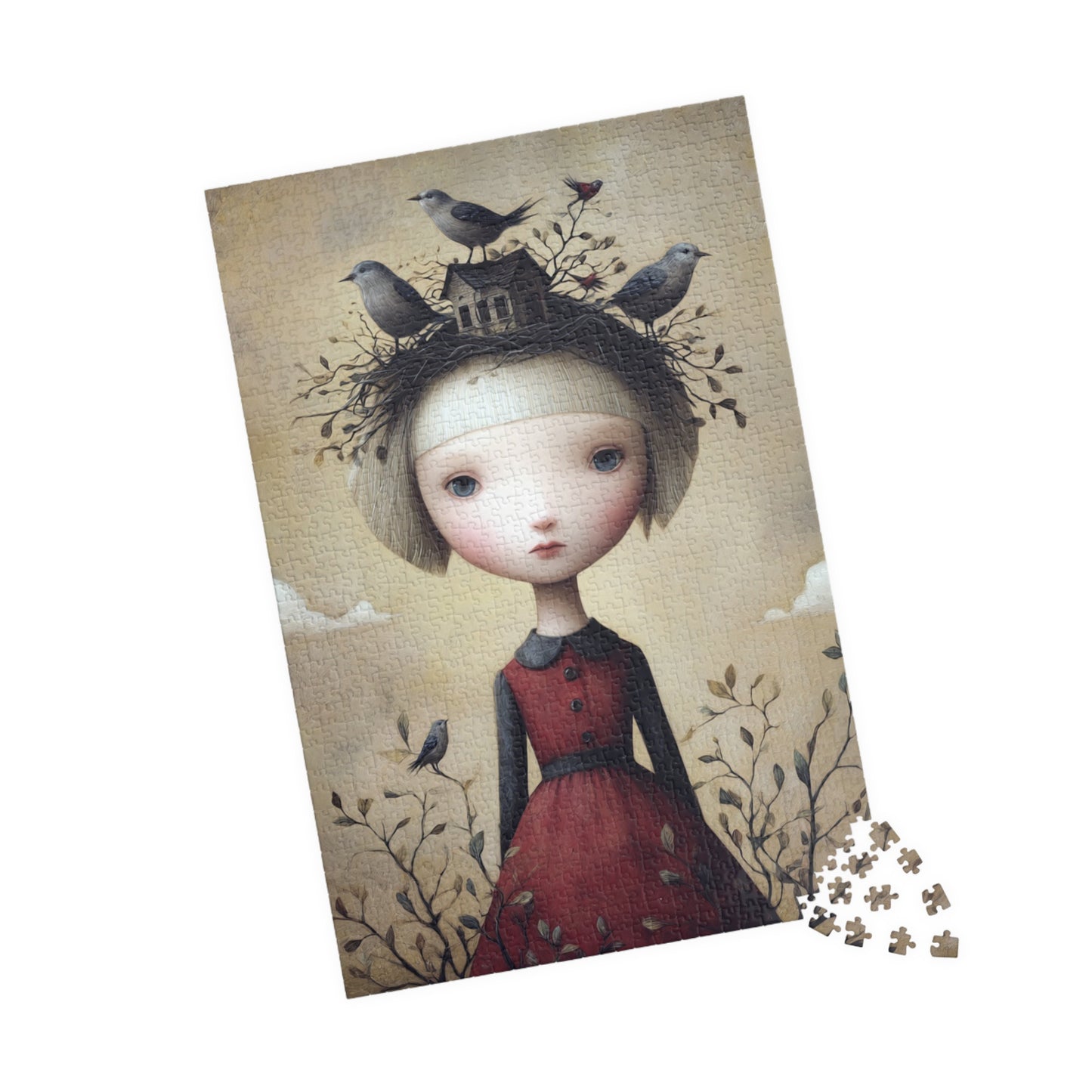 Artistic Puzzle with Retro Emo Design, Perfect Gift for Puzzle Lovers, Home Decoration, Relaxation, Unique Artwork