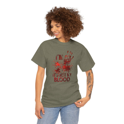 True Crime Tee, Detective Shirt for Crime Lovers, 'I'm ok, it's not my blood'