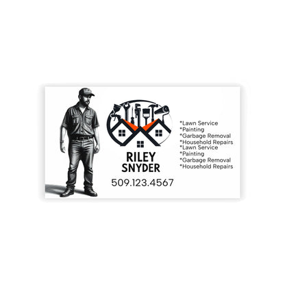 Business Cards for Contractors | Customizable Service Cards | Perfect for Lawn Care, Home Repairs, and Painting | Professional Networking
